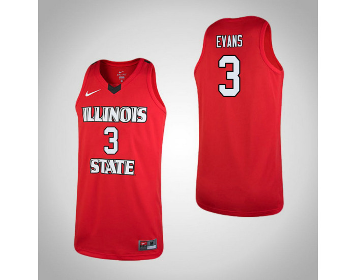 Illinois State Redbirds #3 Keyshawn Evans Authentic College Basketball Jersey Red