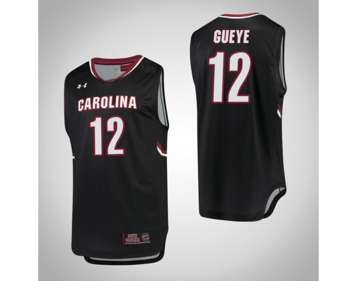 Youth South Carolina Gamecocks #12 Khadim Gueye Replica College Basketball Jersey Black