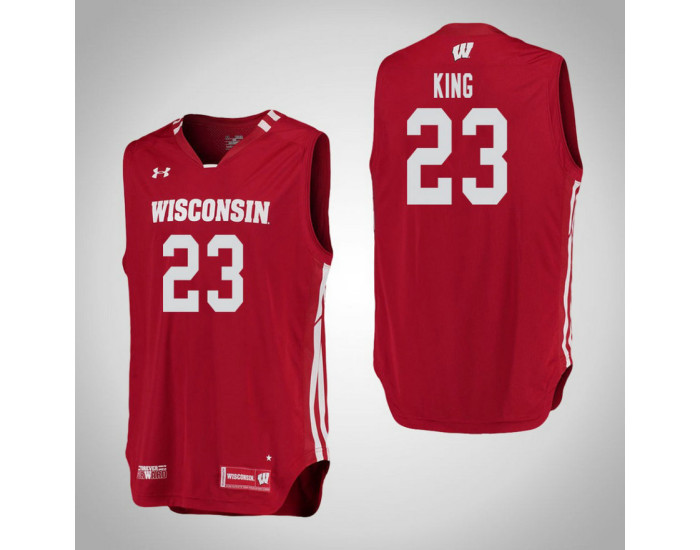 Youth Wisconsin Badgers #23 Kobe King Replica College Basketball Jersey Red
