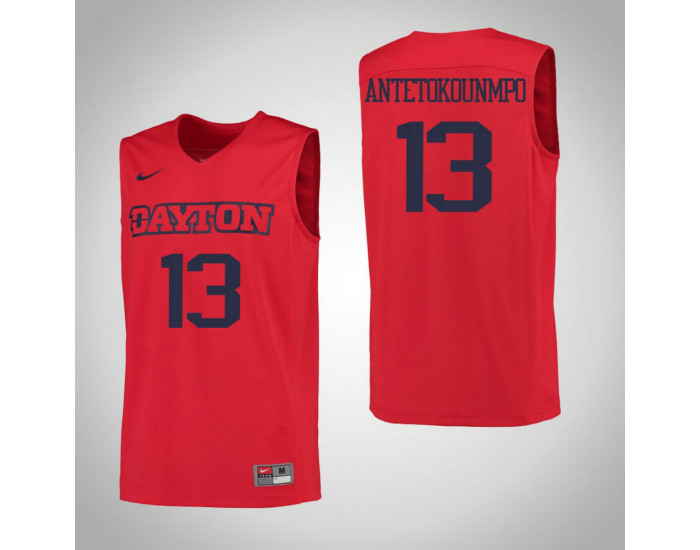 Dayton Flyers #13 Kostas Antetokounmpo Authentic College Basketball Jersey Red