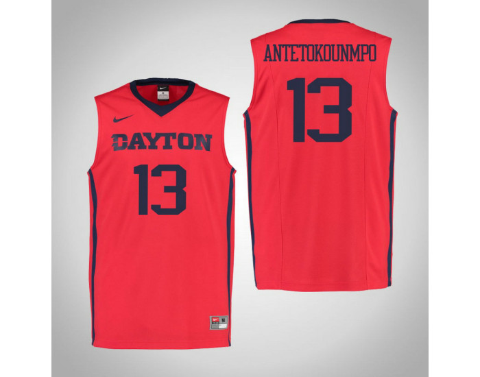 Dayton Flyers #13 Kostas Antetokounmpo Authentic College Basketball Jersey Red