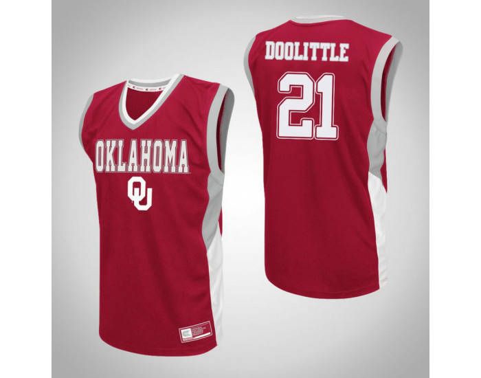 Oklahoma Sooners #21 Kristian Doolittle Fadeaway Authentic College Basketball Jersey Red