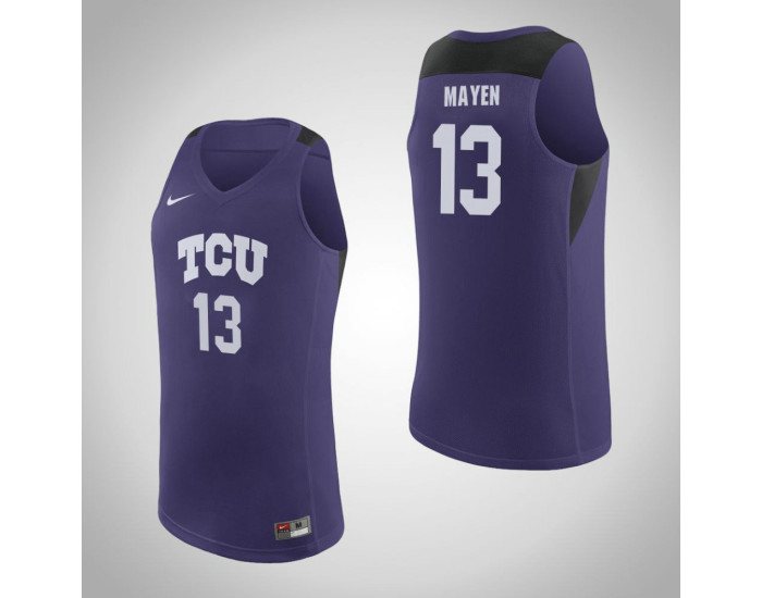 TCU Horned Frogs #13 Lat Mayen Authentic College Basketball Jersey Purple