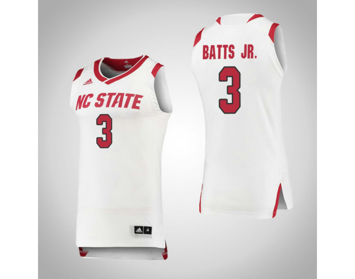 Youth NC State Wolfpack #3 Lavar Batts Jr. Replica College Basketball Jersey White