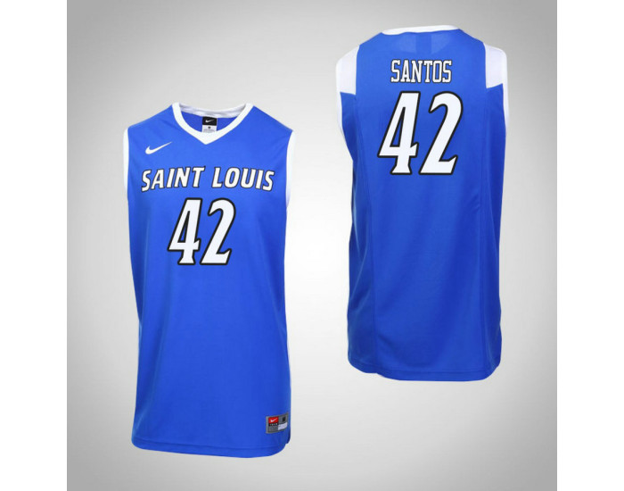 Youth Saint Louis Billikens #42 Luis Santos Authentic College Basketball Jersey Royal