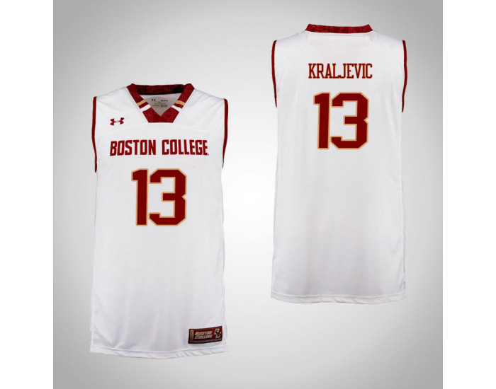 Boston College Eagles #13 Luka Kraljevic Replica College Basketball Jersey Cardinal