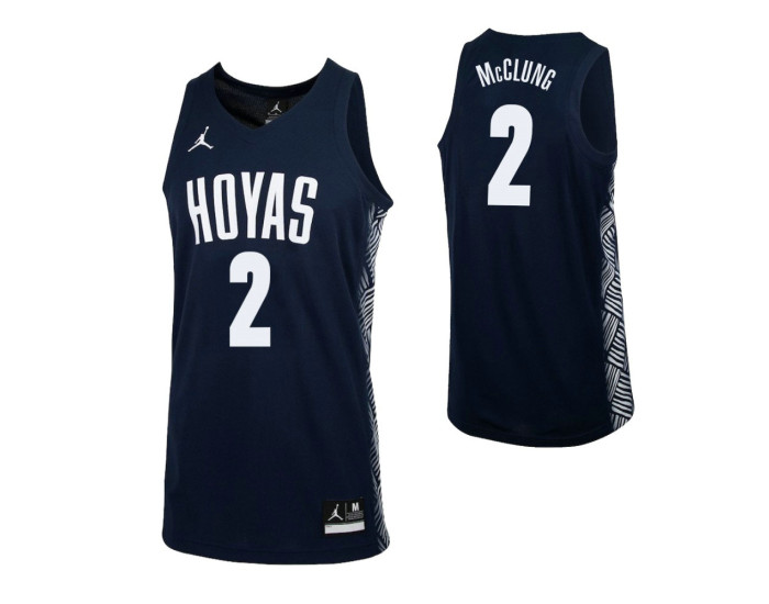 Youth Georgetown Hoyas #2 Mac McClung Replica College Basketball Jersey Navy