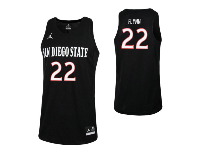 San Diego State Aztecs #22 Malachi Flynn Authentic College Basketball Jersey Black