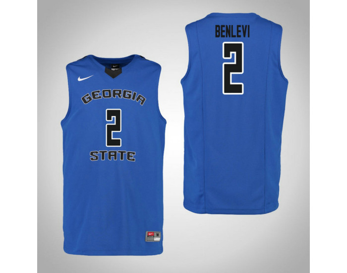 Georgia State Panthers #2 Malik Benlevi Authentic College Basketball Jersey Blue