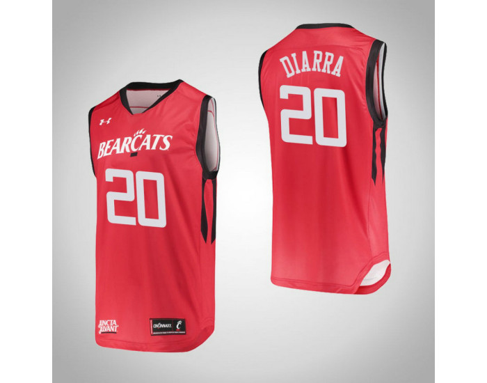 Cincinnati Bearcats #20 Mamoudou Diarra Authentic College Basketball Jersey Red