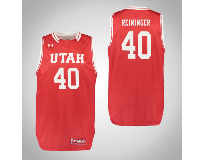 Utah Utes #40 Marc Reininger Replica College Basketball Jersey Red