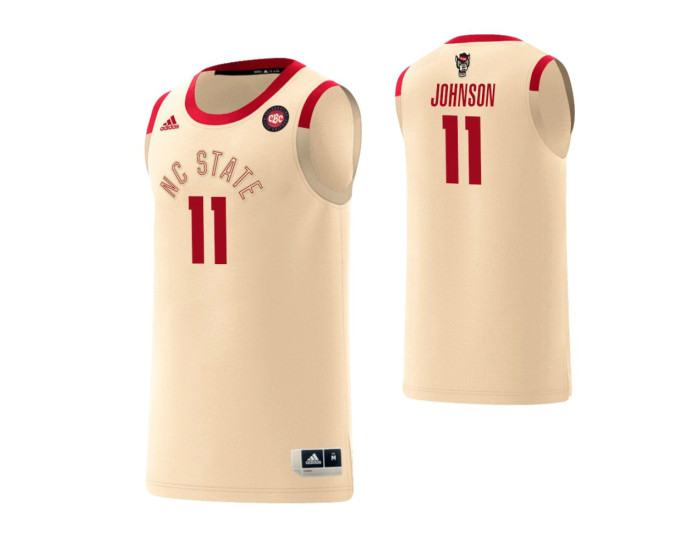 Youth NC State Wolfpack #11 Markell Johnson Harlem Renaissance Replica College Basketball Jersey Cream