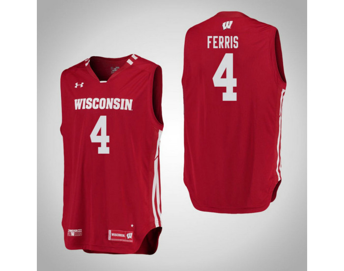 Youth Wisconsin Badgers #4 Matt Ferris Replica College Basketball Jersey Red