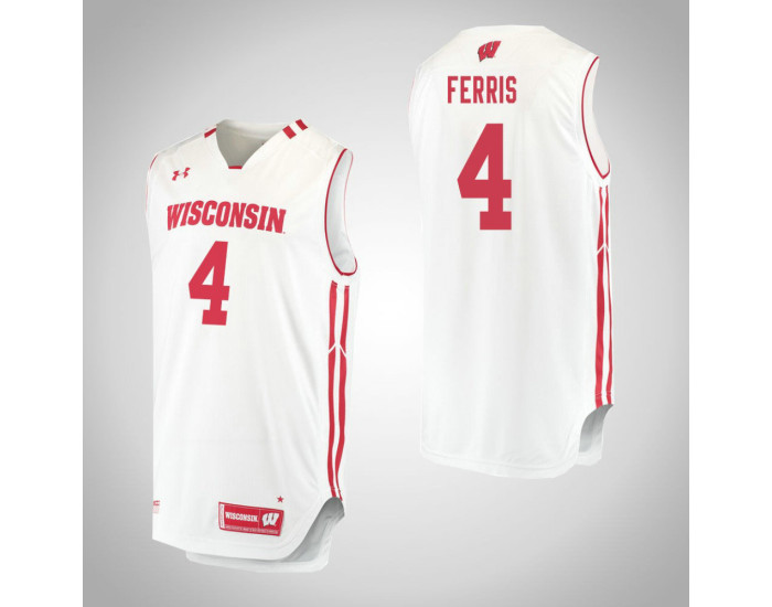 Youth Wisconsin Badgers #4 Matt Ferris Authentic College Basketball Jersey White