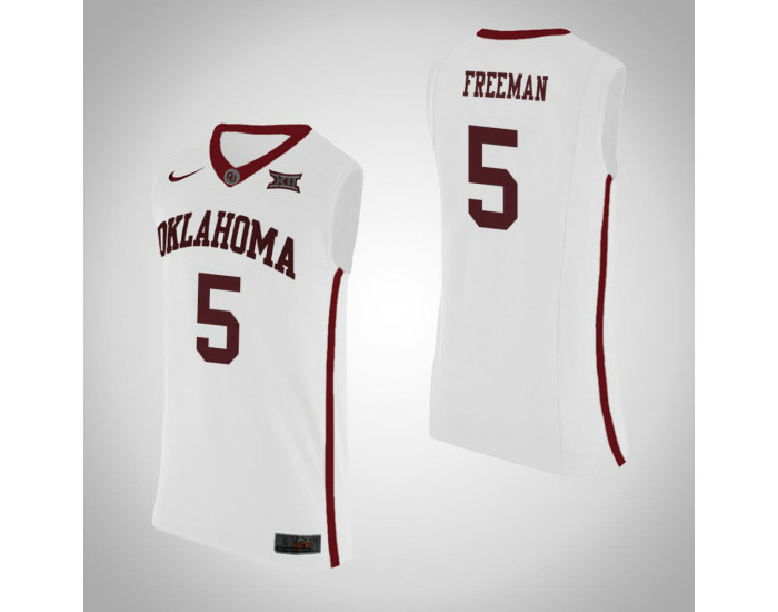 Youth Oklahoma Sooners #5 Matt Freeman Replica College Basketball Jersey White