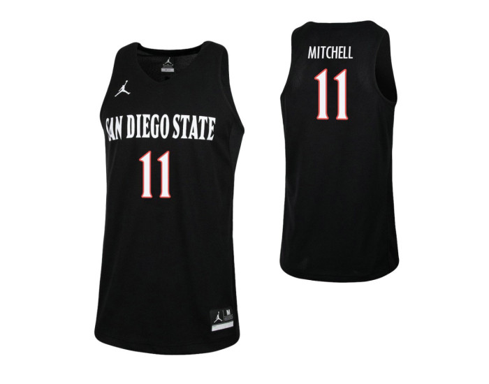 San Diego State Aztecs #11 Matt Mitchell Replica College Basketball Jersey Black
