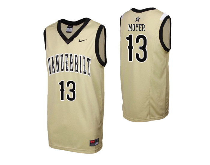 Youth Vanderbilt Commodores Matthew Moyer Authentic College Basketball Jersey Gold