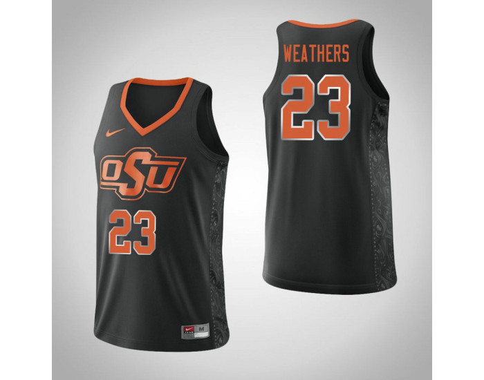 Youth Oklahoma St Cowboys #23 Michael Weathers Authentic College Basketball Jersey Black