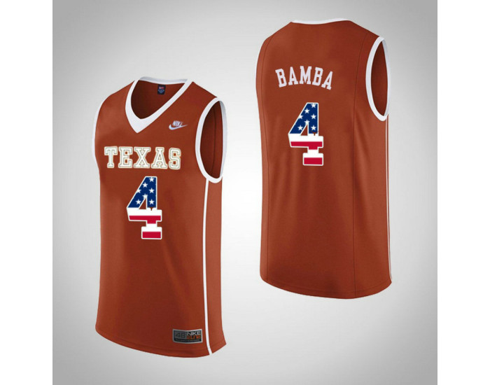 Texas Longhorns #4 Mohamed Bamba Replica College Basketball Jersey Orange
