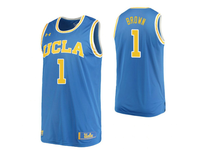 Youth UCLA Bruins #1 Moses Brown Home Authentic College Basketball Jersey Blue