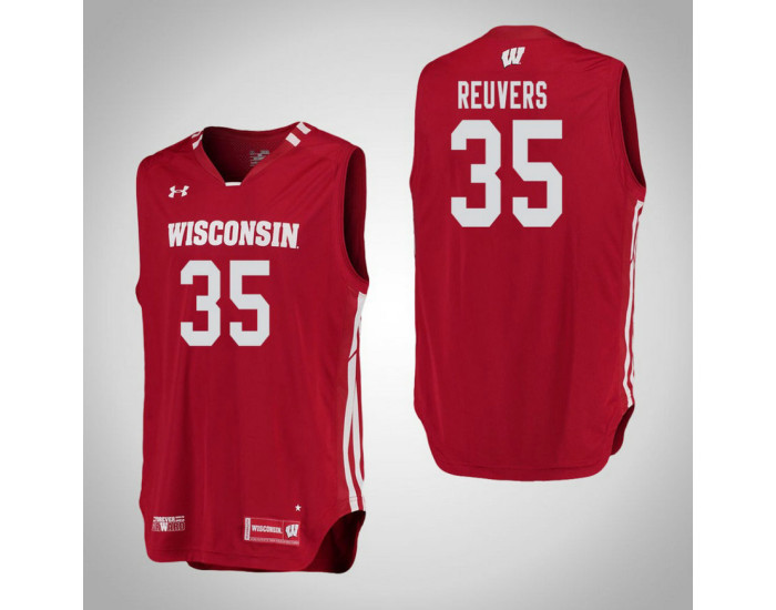 Youth Wisconsin Badgers #35 Nate Reuvers Authentic College Basketball Jersey Red