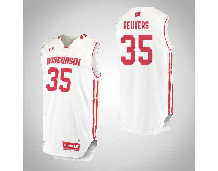 Wisconsin Badgers #35 Nate Reuvers Authentic College Basketball Jersey White