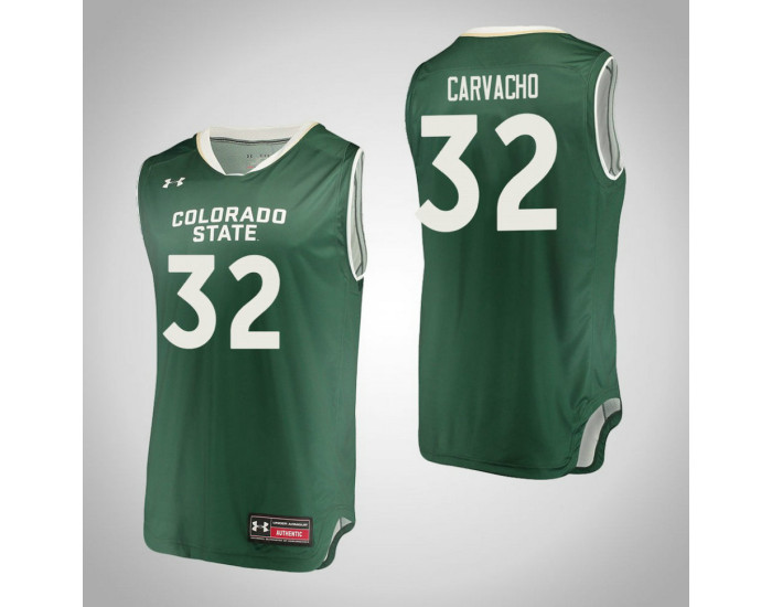 Colorado State Rams #32 Nico Carvacho Authentic College Basketball Jersey Green