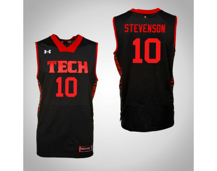 Texas Tech Red Raiders #10 Niem Stevenson Replica College Basketball Jersey Black