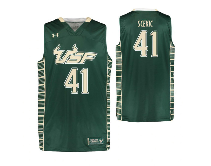 Youth South Florida Bulls #41 Nikola Scekic Authentic College Basketball Jersey Green