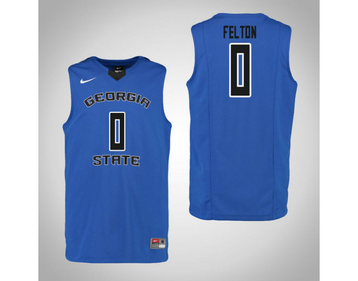 Georgia State Panthers #0 Nile Felton Replica College Basketball Jersey Blue