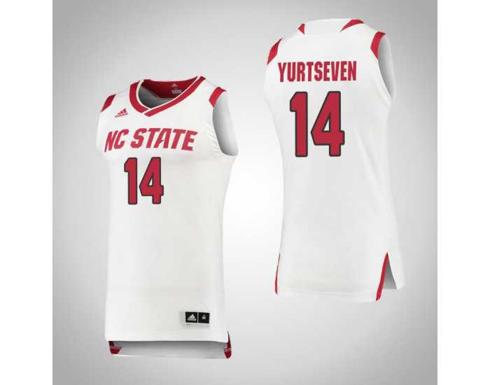 Youth NC State Wolfpack #14 Omer Yurtseven Authentic College Basketball Jersey White
