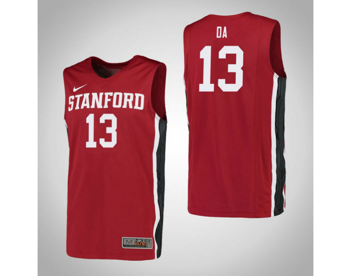 Youth Stanford Cardinal #13 Oscar da Silva Authentic College Basketball Jersey Red