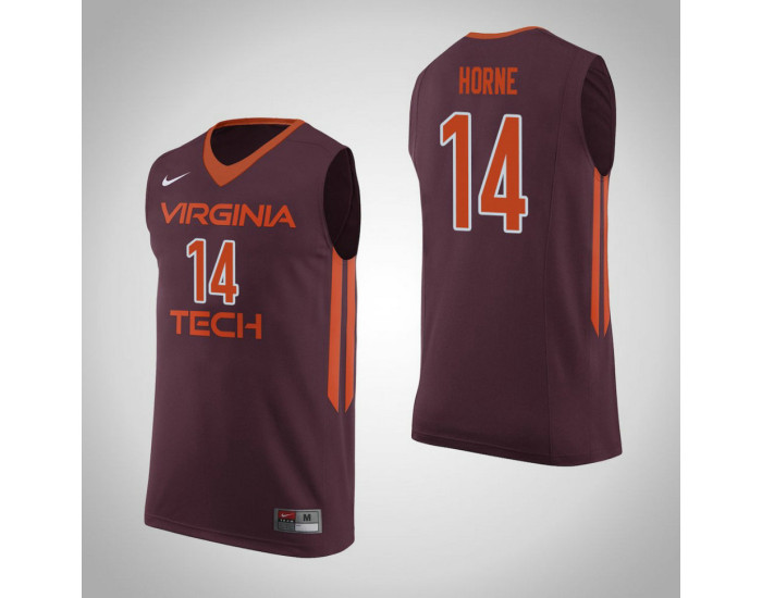 Youth Virginia Tech Hokies #14 P.J. Horne Authentic College Basketball Jersey Maroon