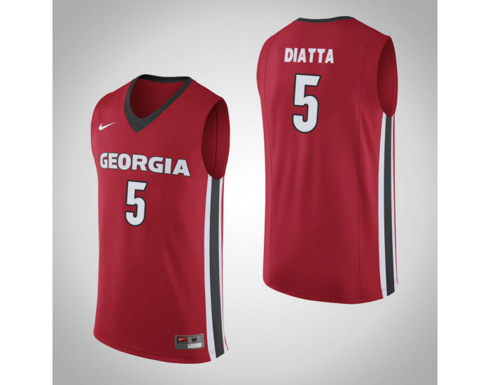 Youth Georgia Bulldogs #5 Pape Diatta Replica College Basketball Jersey Red