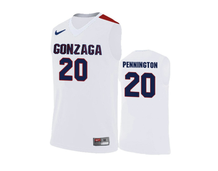 Gonzaga Bulldogs #20 Paul Pennington Road Authentic College Basketball Jersey White