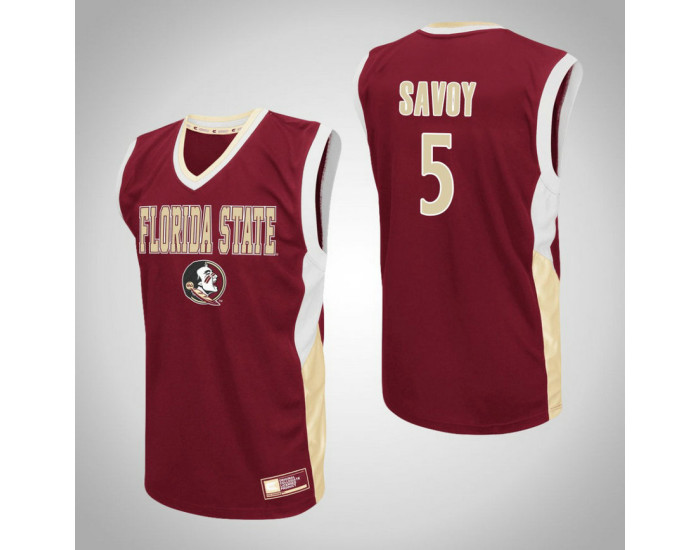 Florida State Seminoles #5 PJ Savoy Fadeaway Authentic College Basketball Jersey Red
