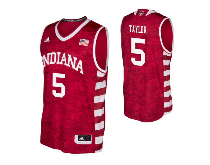 Indiana Hoosiers #5 Quentin Taylor Crimson Authentic College Basketball Jersey