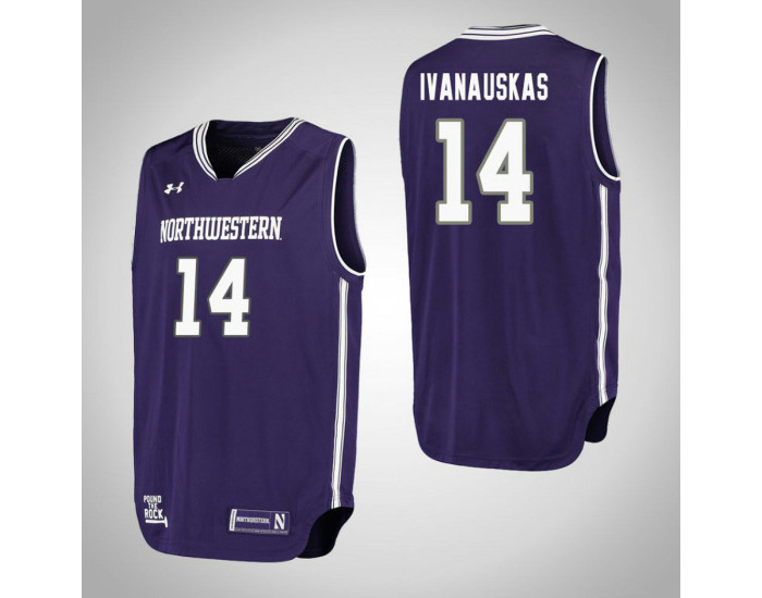 Youth Northwestern Wildcats #14 Rapolas Ivanauskas Performance Replica College Basketball Jersey Purple