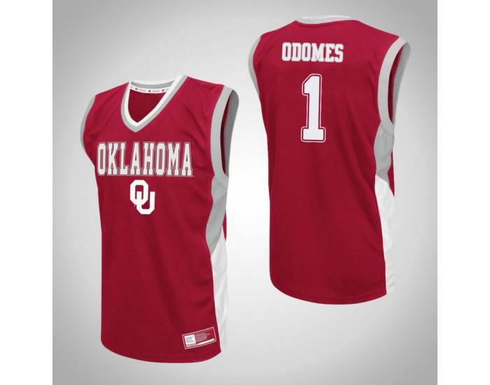 Oklahoma Sooners #1 Rashard Odomes Fadeaway Authentic College Basketball Jersey Red