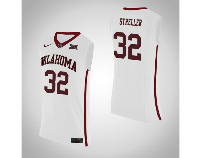 Oklahoma Sooners #32 Read Streller Replica College Basketball Jersey White