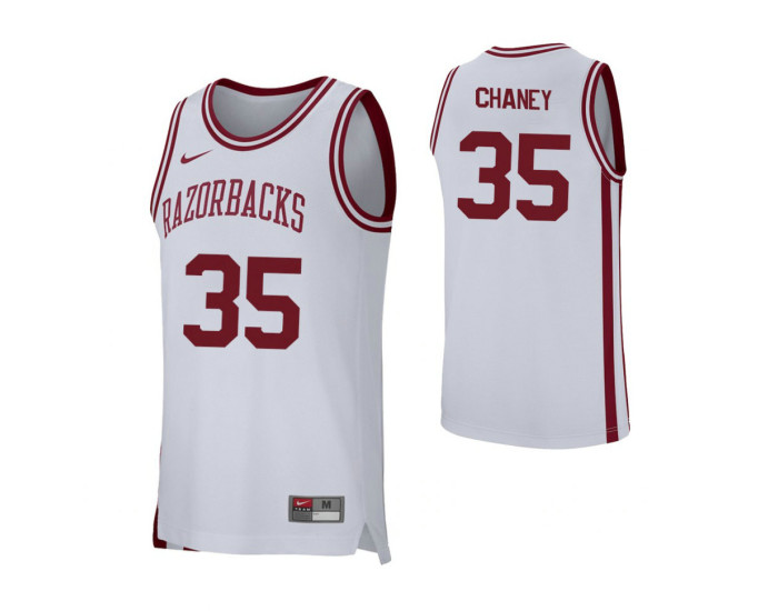 Arkansas Razorbacks #35 Reggie Chaney Authentic College Basketball Jersey White