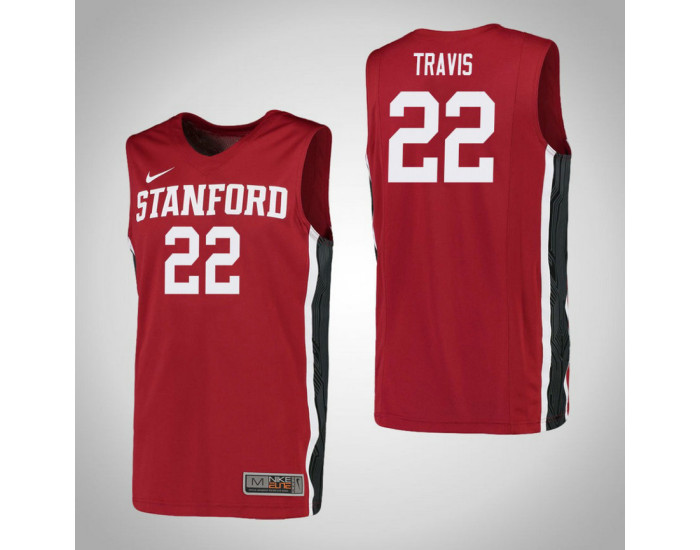 Stanford Cardinal #22 Reid Travis Authentic College Basketball Jersey Red