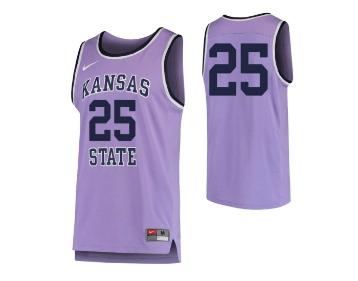 Kansas State Wildcats #25 Authentic College Basketball Jersey Purple