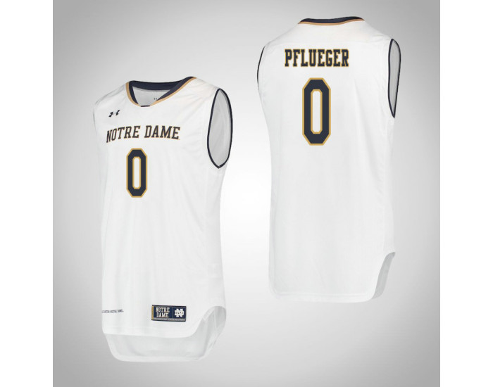 Youth Notre Dame Fighting Irish #0 Rex Pflueger Replica College Basketball Jersey White