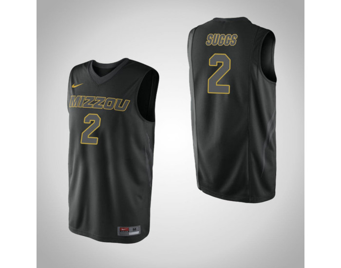 Missouri Tigers #2 Ronnie Suggs Replica College Basketball Jersey Black