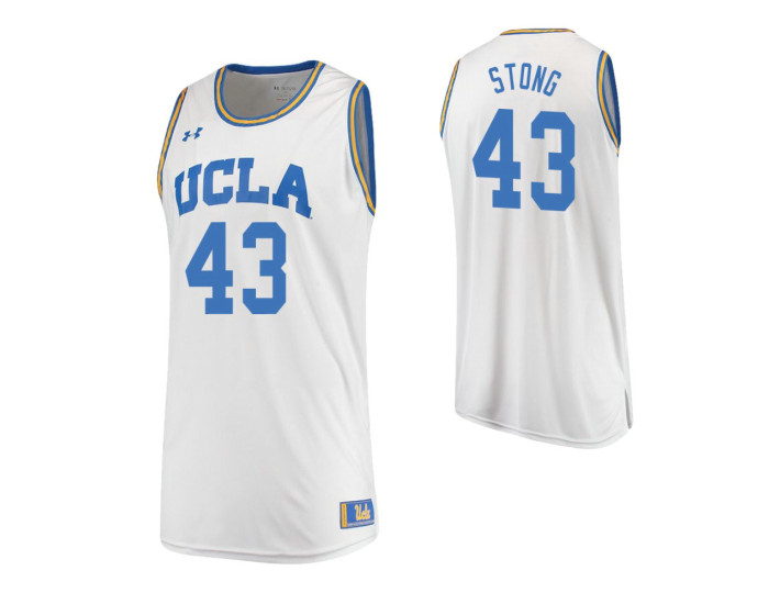 Youth UCLA Bruins #43 Russell Stong Road Authentic College Basketball Jersey White