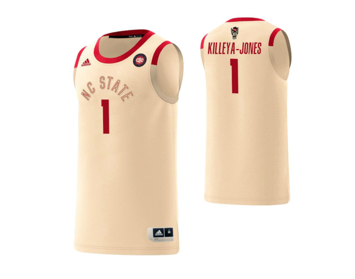 NC State Wolfpack #1 Sacha Killeya-Jones Harlem Renaissance Replica College Basketball Jersey Cream