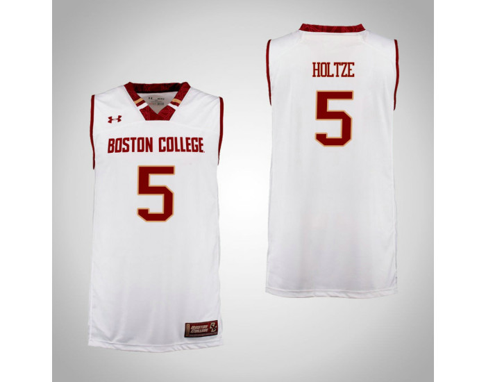 Boston College Eagles #5 Sam Holtze Replica College Basketball Jersey Cardinal