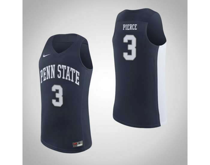 Youth Penn State Nittany Lions #3 Satchel Pierce Replica College Basketball Jersey Navy
