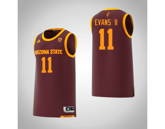 Arizona State Sun Devils #11 Shannon Evans II Authentic College Basketball Jersey Maroon